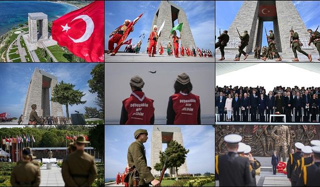 Şehitler Abidesi'nde Çanakkale Kara Savaşları'nın 110. yılı töreni düzenlendi