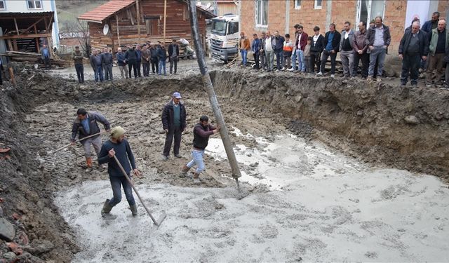 Şehit Sözleşmeli Er Mustafa Uslu'nun annesine söz verdiği evin temeli atıldı