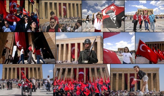 Anıtkabir 23 Nisan'da 200 bini aşkın ziyaretçiyi ağırladı