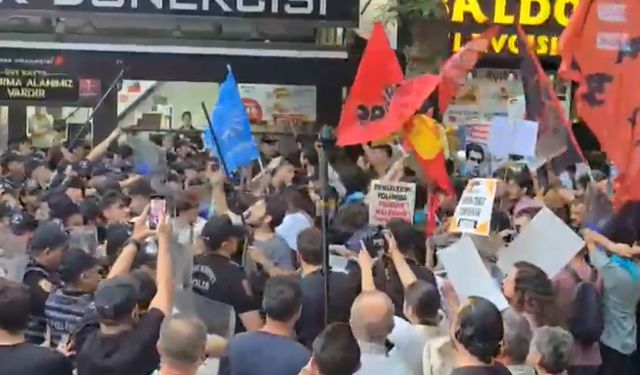 Ankara'da izinsiz Filistin gösterisinde polise saldıran gruba müdahale; 6 gözaltı