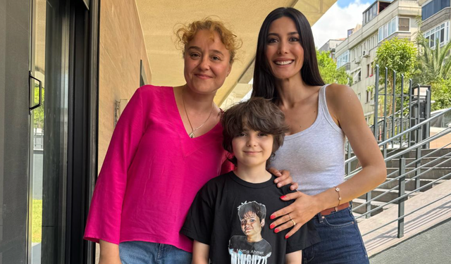 Trabzonsporlu Gözde Atasoy ve oyuncu Eymen Yücel, Minguzzi ailesini ziyaret etti