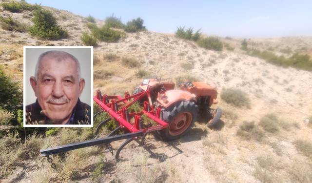 Ankara'da, devrilen traktörün sürücüsü öldü