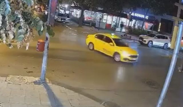 Drift yaparak anne ve çocuklarının üzerine araç süren taksicinin ehliyetine el konuldu