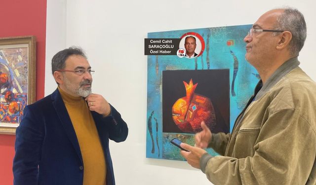 Sanatçı Enveroğlu manevi duygularını tuvale kuş, el ve insan figürleri ile yansıtıyor