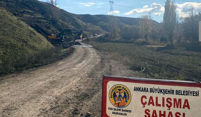 Beypazarı'nda toprak kayması nedeniyle mahalle bağlantı yolu ulaşıma kapandı