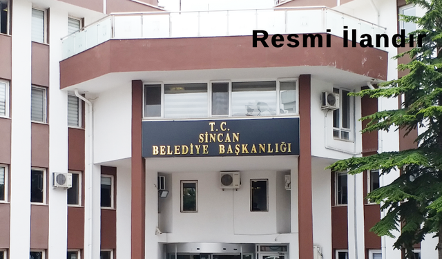 SİNCAN BELEDİYE BAŞKANLIĞINDAN