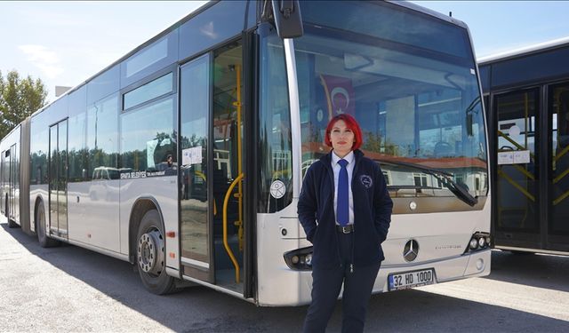 Isparta'da otobüs şoförü olan kadın çocukluk hayalini gerçekleştirdi