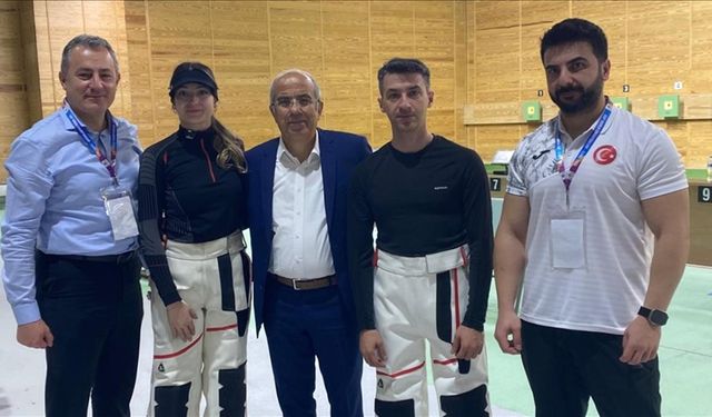 Milli atıcılar Damla Köse ile Mert Nalbant, dünya 3'üncüsü oldu