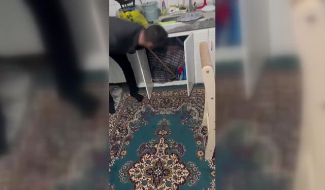 Kırıkkale'de firari hükümlü saklandığı mutfak dolabında yakalandı