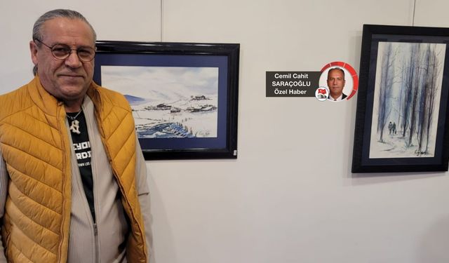 Sanatçı Ferman Aydın resmi “ya şiirindir ya da şiirin rengi” sözleriyle yorumluyor