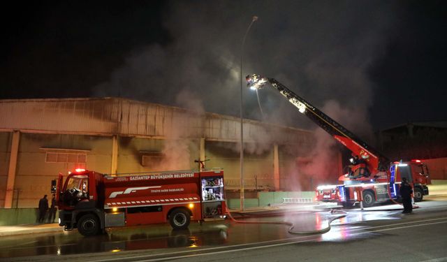 Gaziantep'te ambalaj fabrikasında yangın