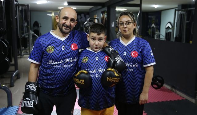 Özel birey Alptuğ Ali'nin mutluluğu için ailece spora başladılar