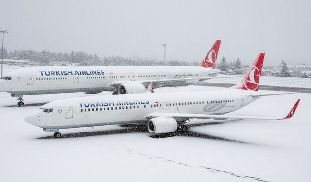 THY olumsuz hava koşulları nedeniyle 61 seferini karşılıklı olarak iptal etti