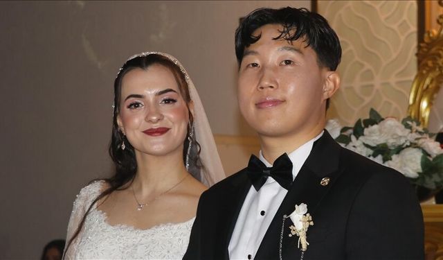 Güney Koreli damat ile Rizeli gelin dünyaevine girdi