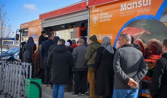 Başkent market ve mobil marketlerle yerli besi et satışı devam ediyor