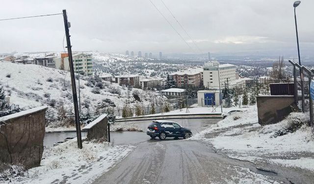 Ankara’nın yüksek kesimleri beyaza büründü