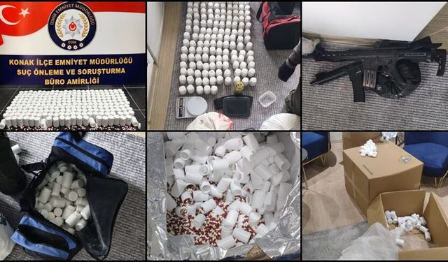İzmir'de 450 bin uyuşturucu hap, 1 kilo 660 gram kokain ele geçirildi