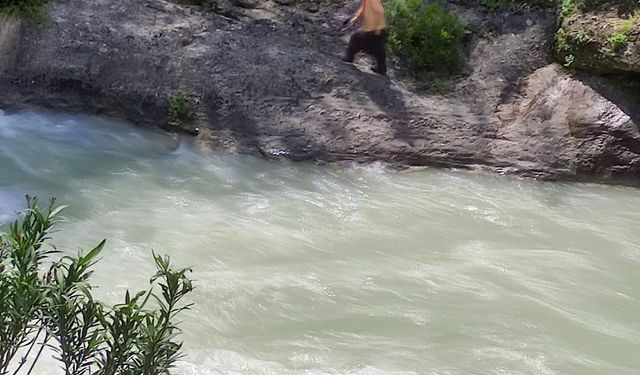 Serinlemek için girdiği çayda akıntıya kapılarak kayboldu