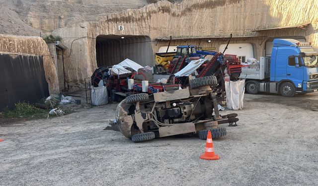 Nevşehir'de forkliftin altında kalan sürücü hayatını kaybetti
