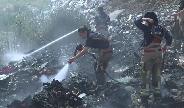 Başkentte çöplük alanda çıkan yangın söndürüldü