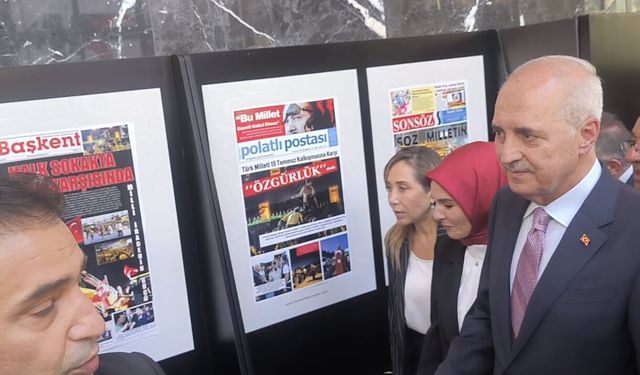 Başkent Gazetesi'nin manşeti TBMM'de sergilendi