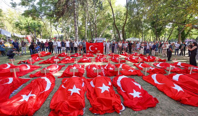 Gaziler'den Güvenpark’ta “şehit mizanseni”
