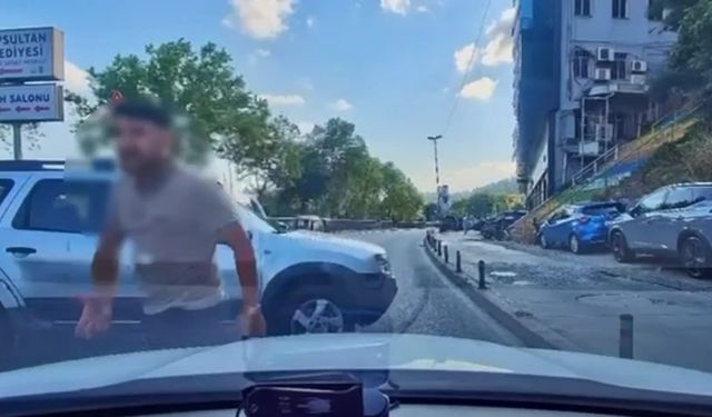 Trafikte tartıştığı sürücünün önünü kesti: 'Canım burnumda, kafanı keserim'