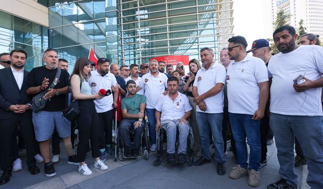 Gaziler eylemlerini Bakanlık önüne taşıdı