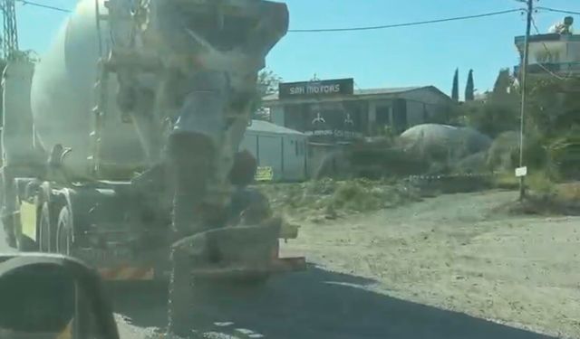 Yola beton dökerek ilerleyen mikserin sahibine 191 bin 867 TL ceza
