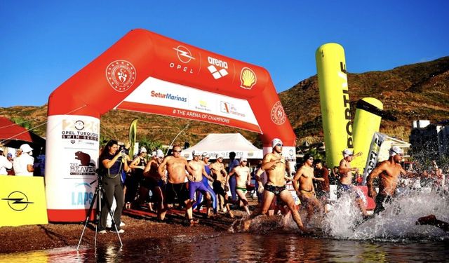 Marmaris'te 22 ülkeden 2 bin 400 yüzücü kulaç atıyor