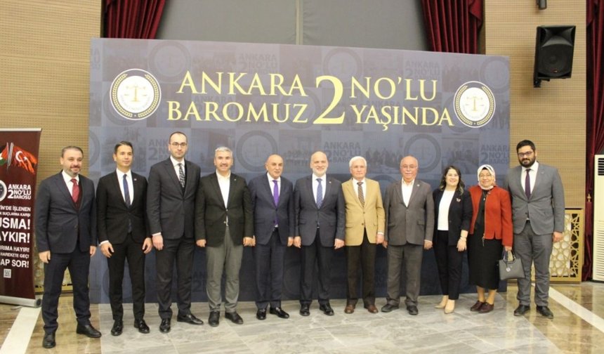 Ankara 2 No'lu Barosunun ikinci kuruluş yıl dönümü kutlandı