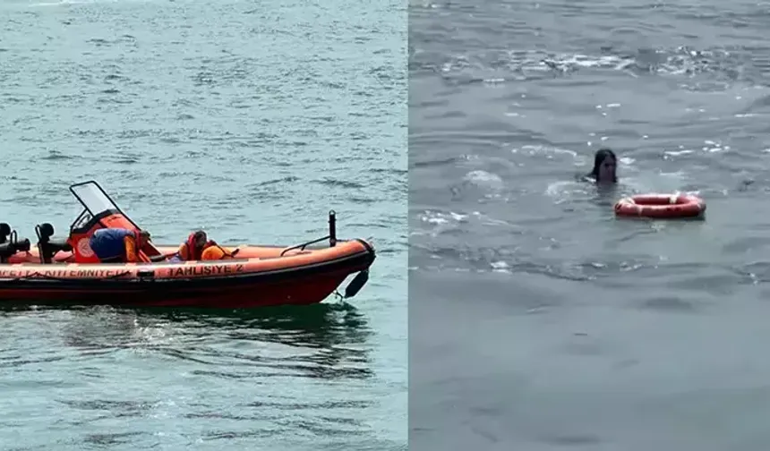 Vapurdan atlayan yolcuyu kıyı emniyeti ekipleri kurtardı