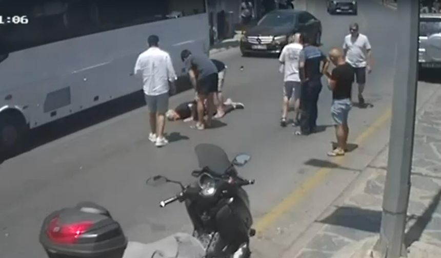 Bodrum'da hafif ticari aracın çarptığı yaya yaralandı