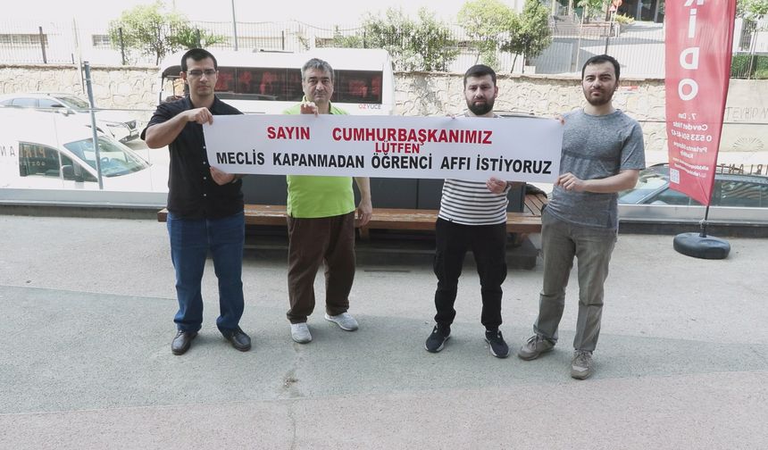 Üniversiteye dönmek için af talebinde bulundular