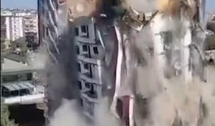Diyarbakır’da 11 katlı bina, yıkım sırasında çöktü