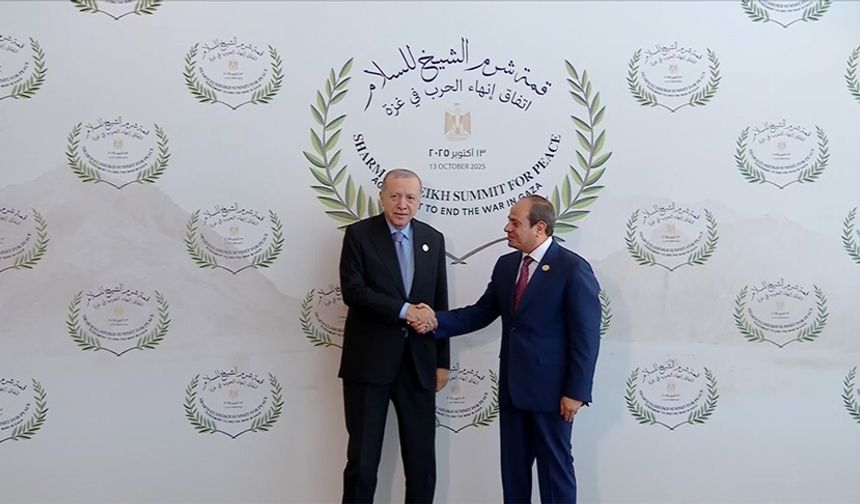 Erdoğan, "Barış için Şarm El-Şeyh Zirvesi"ne katılmak üzere Mısır'da