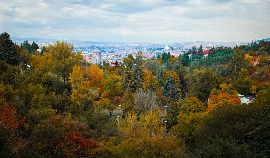 Başkentin parklarında sonbahar esintisi