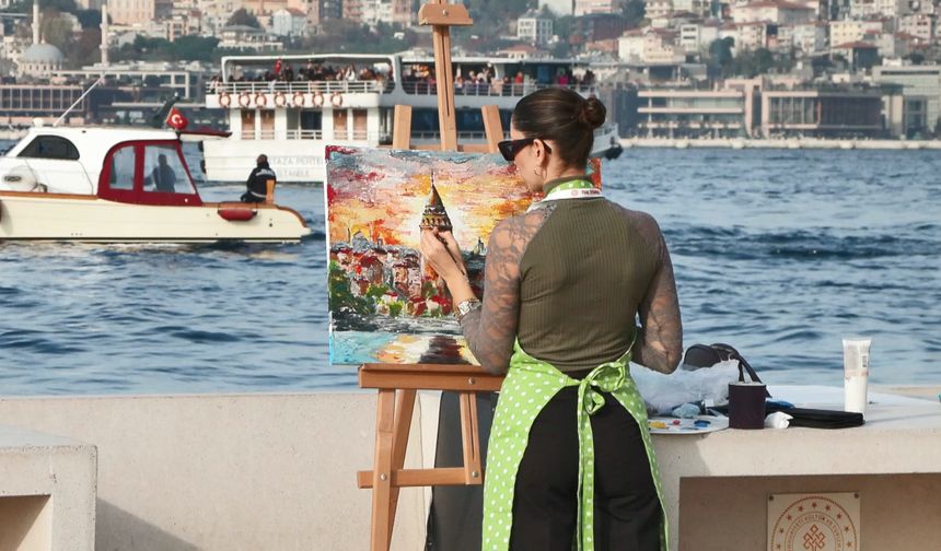 Kız Kulesinde 'Tuval İstanbul' etkinliği düzenlendi