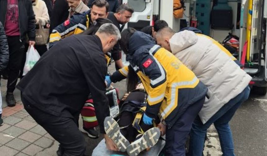 Mağazada alışveriş yaparken merdivenlerden düşen kadın ağır yaralandı