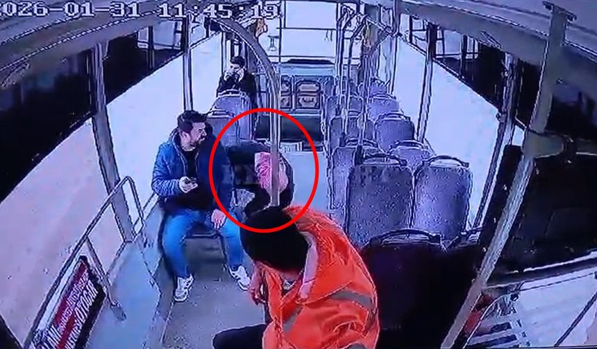 Otobüste epilepsi nöbeti geçiren yolcu koltuktan düştü