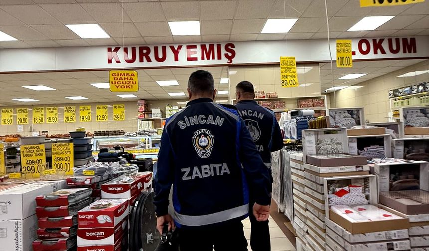 Sincan Belediyesi zabıta ekipleri denetimde