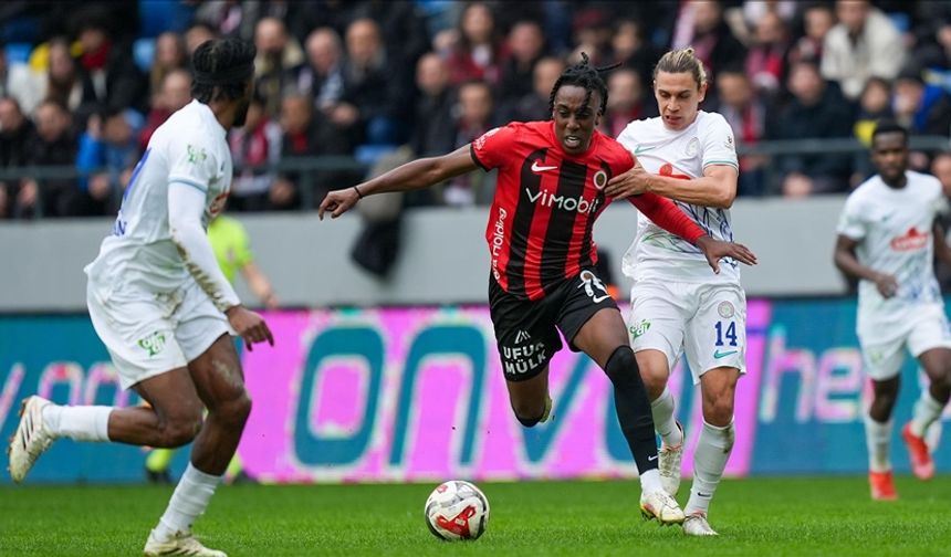 Trendyol Süper Lig'de Gençlerbirliği ile Çaykur Rizespor 2-2 berabere kaldı
