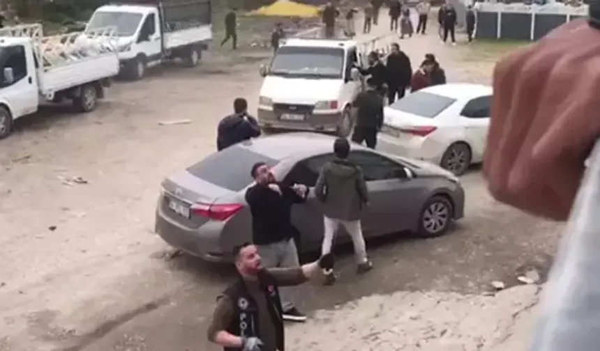 Hükümlüyü yakalamaya giden polise direndiler