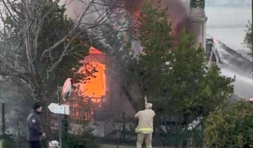 Beykoz’da 3 katlı villada çıkan yangın söndürüldü