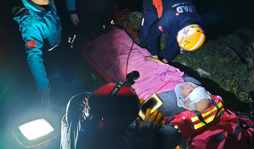 Kaybolan Alzheimer hastası sarp arazide, termal kameralı dronla bulundu