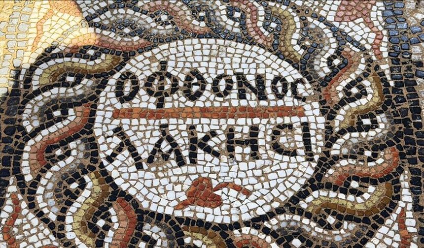 3 bin yıllık antik kentte "kıskanan çatlasın" yazılı mozaik bulundu