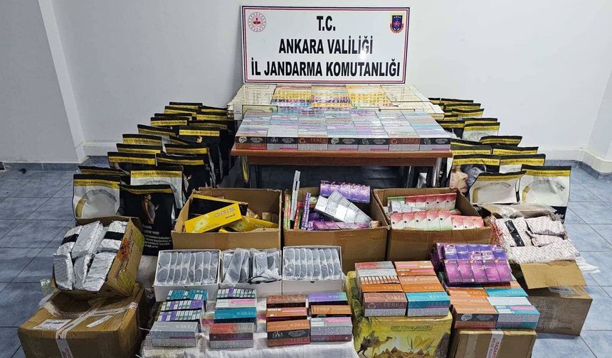 Ankara'da 9,4 milyon lira değerinde kaçak malzeme ele geçirildi