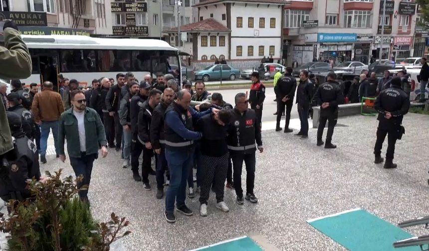 Çorumda 'sazan sarmalı' operasyonu: 21 tutuklama