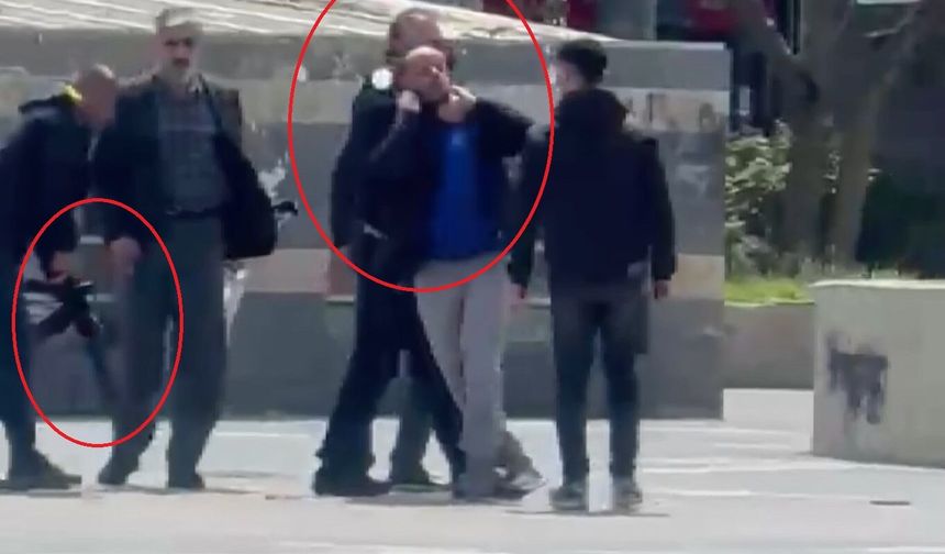 Pompalı tüfekle yürüyen kişi gözaltına alındı