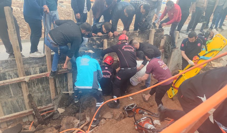Kahramanmaraş’ta çöken yol ile duvar arasına sıkışan çocuk yaralandı